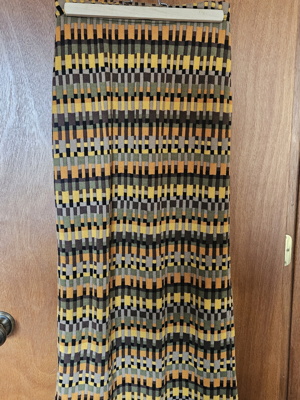 Vintage Joan Vass USA Geometric Pattern Maxi Skirt in Size 2
